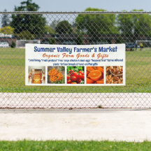 Boerenmarkt Aangepaste Foto's Reclamebanner