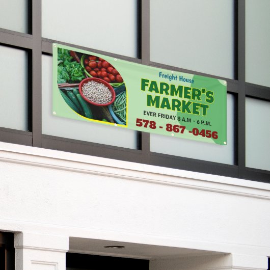 Boerenmarkt Aangepaste Outdoor Banner (Buitenkant Gebouw)