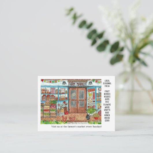Boerenmarkt Adverteren Visitekaartje (Staand voorkant)
