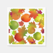 Boerenmarkt appels en bladeren servetten (Voorkant)