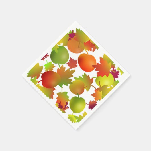 Boerenmarkt appels en bladeren servetten (Hoek)