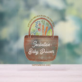 Boerenmarkt Baby Shower Acryl Bord (Neutraal)