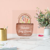 Boerenmarkt Baby Shower Acryl Bord (Huwelijk)