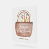 Boerenmarkt Baby Shower Acryl Bord (Hoek)