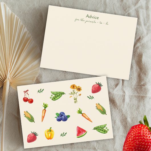 Boerenmarkt Baby Shower Advieskaart Informatiekaartje