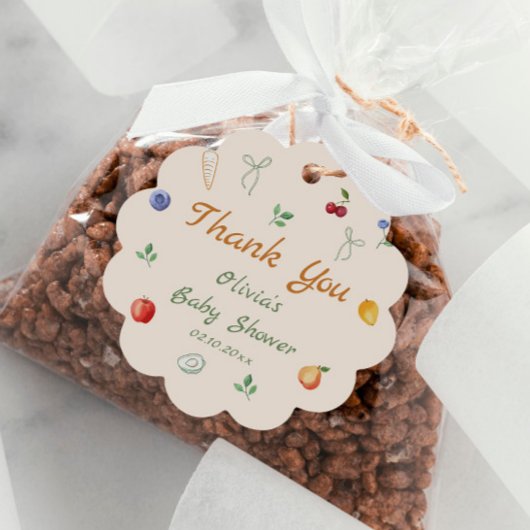 Boerenmarkt Baby Shower Bedankjes Labels