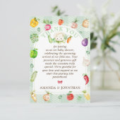 Boerenmarkt Baby Shower Bedankkaart (Staand voorkant)
