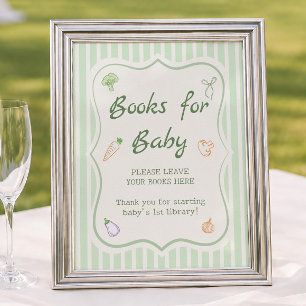 Boerenmarkt Baby Shower Boeken voor baby Poster