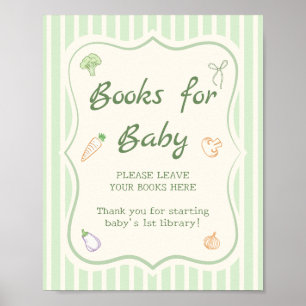 Boerenmarkt Baby Shower Boeken voor de baby Poster