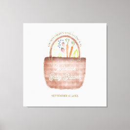 Boerenmarkt Baby Shower Canvas Afdruk