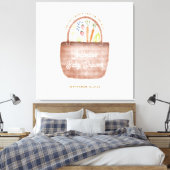 Boerenmarkt Baby Shower Canvas Afdruk (Insitu (Slaapkamer))
