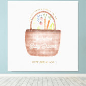 Boerenmarkt Baby Shower Canvas Afdruk (Insitu (Houten vloer))