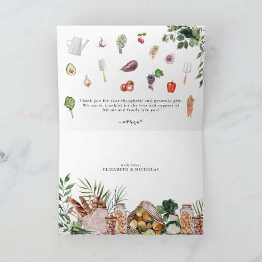 Boerenmarkt | Baby shower Dank u Bedankkaart (Binnen)