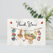 Boerenmarkt Baby Shower Dankbriefje Kaart (Staand voorkant)