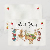 Boerenmarkt Baby Shower Dankbriefje Kaart (Voorkant / Achterkant)