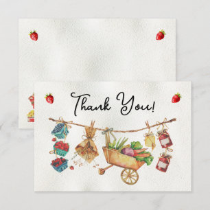 Boerenmarkt Baby Shower Dankbriefje Kaart