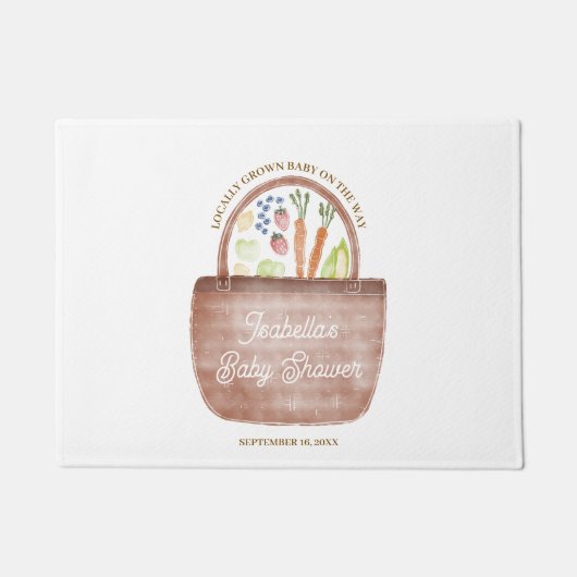 Boerenmarkt Baby Shower Deurmat (Voorkant)