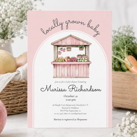Boerenmarkt Baby Shower Kaart