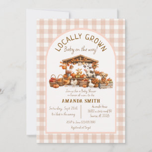 Boerenmarkt Baby Shower Lokaal Geteeld Kaart