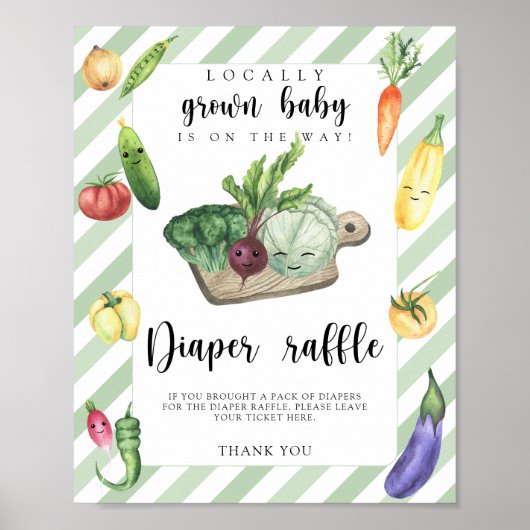 boerenmarkt baby shower - luier raffle poster (Voorkant)