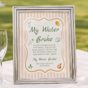 Boerenmarkt Baby Shower Mijn Vlies Is Gebroken Poster
