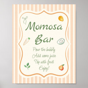 Boerenmarkt Baby Shower Momosa Bar Poster
