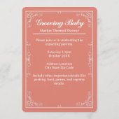 Boerenmarkt Baby Shower - Roze Kaart (Achterkant)