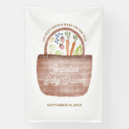 Boerenmarkt Baby Shower Spandoek