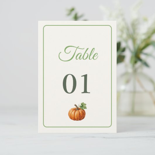 Boerenmarkt Baby Shower Tafelnummer (Staand voorkant)