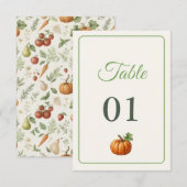 Boerenmarkt Baby Shower Tafelnummer (Voorkant / Achterkant)