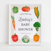 Boerenmarkt Baby Shower Welkomstbord Poster