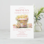 Boerenmarkt Bloemen Verjaardag Kaart (Staand voorkant)