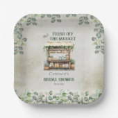 Boerenmarkt Boerderij Kraam Welkom Bruidsuitnodigi Papieren Bordje (Voorkant)