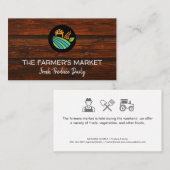 boerenmarkt | Boerderij-pictogram Visitekaartje (Voorkant / Achterkant)