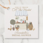 Boerenmarkt Bruiloft Bridal Shower met verse produ Bedankjes Labels (Voorkant)