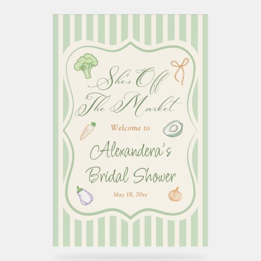 Boerenmarkt Bruiloft Feest Welkom  Acryl Bord (Voorkant)