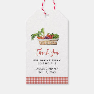 Boerenmarkt Bruiloftsfeest Favor Tags Cadeaulabel