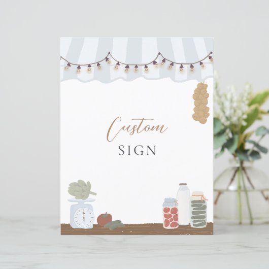 Boerenmarkt Custom Party Sign (Staand voorkant)