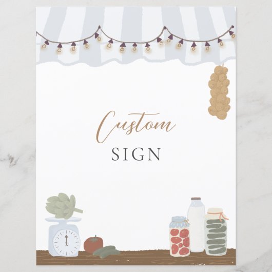 Boerenmarkt Custom Party Sign (Voorkant)