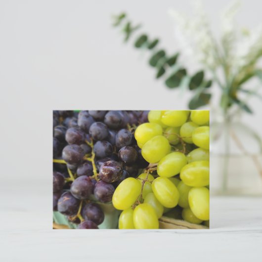 Boerenmarkt Druiven Briefkaart (Staand voorkant)