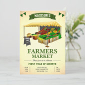  boerenmarkt Eerste eerste eerste verjaardag Kaart (Staand voorkant)