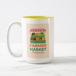 Boerenmarkt Festival Tweekleurige Koffiemok