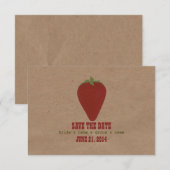 Boerenmarkt Geïnspireerde Trouw-RSVP | Aardbei Kaart (Voorkant / Achterkant)