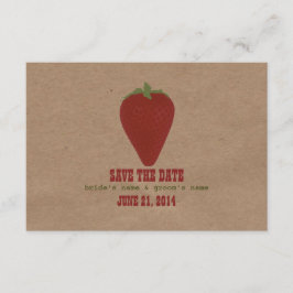 Boerenmarkt Geïnspireerde Trouw-RSVP | Aardbei Kaart