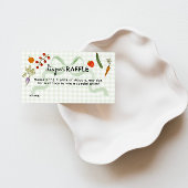 Boerenmarkt Gingham Luier Raffle Spel Informatiekaartje