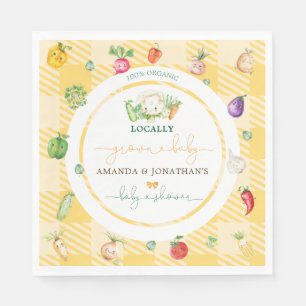 Boerenmarkt Groenten Baby Shower Geel Servet
