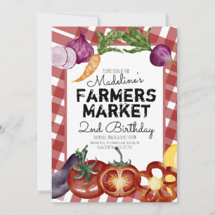 Boerenmarkt Groenten Fruit Boerderij Verjaardag  Kaart