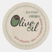 Boerenmarkt Hot & Spicy Olijfolie Extra Virgin Ronde Sticker (Voorkant)