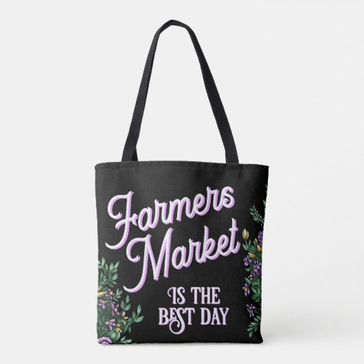 Boerenmarkt is de beste dag! tote bag (Achterkant)