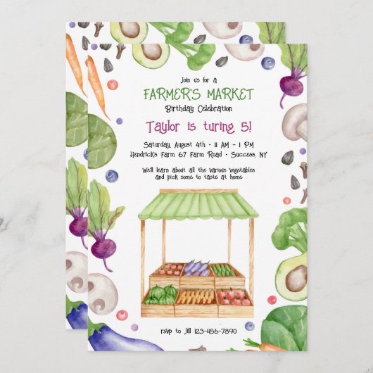 Boerenmarkt Kaart (Voorkant / Achterkant)